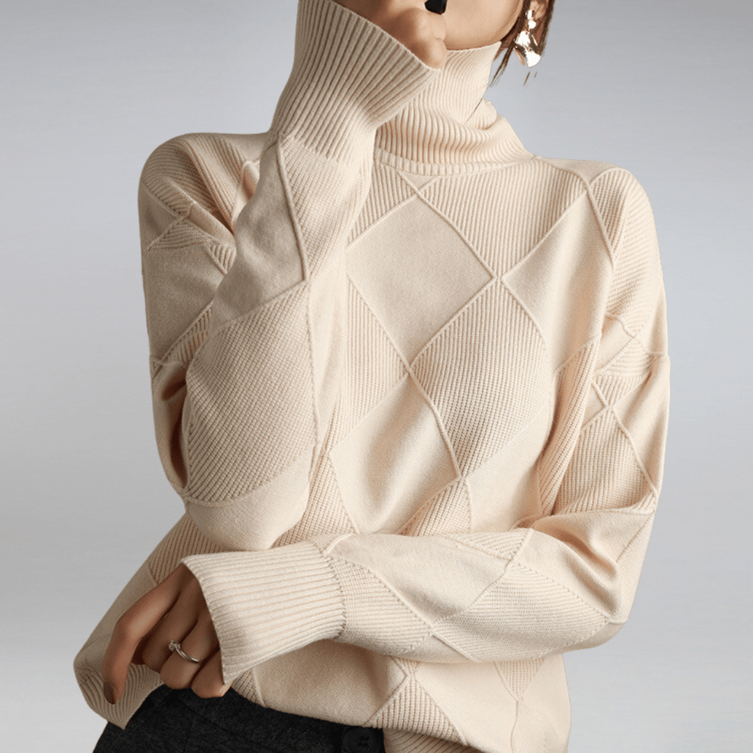 MAXIMA | ELEGANT SOFT CASHMERE TURTLENECK SWEATER