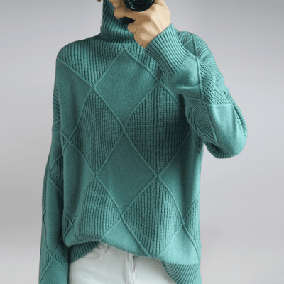 MAXIMA | ELEGANT SOFT CASHMERE TURTLENECK SWEATER