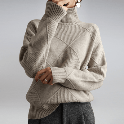 MAXIMA | ELEGANT SOFT CASHMERE TURTLENECK SWEATER