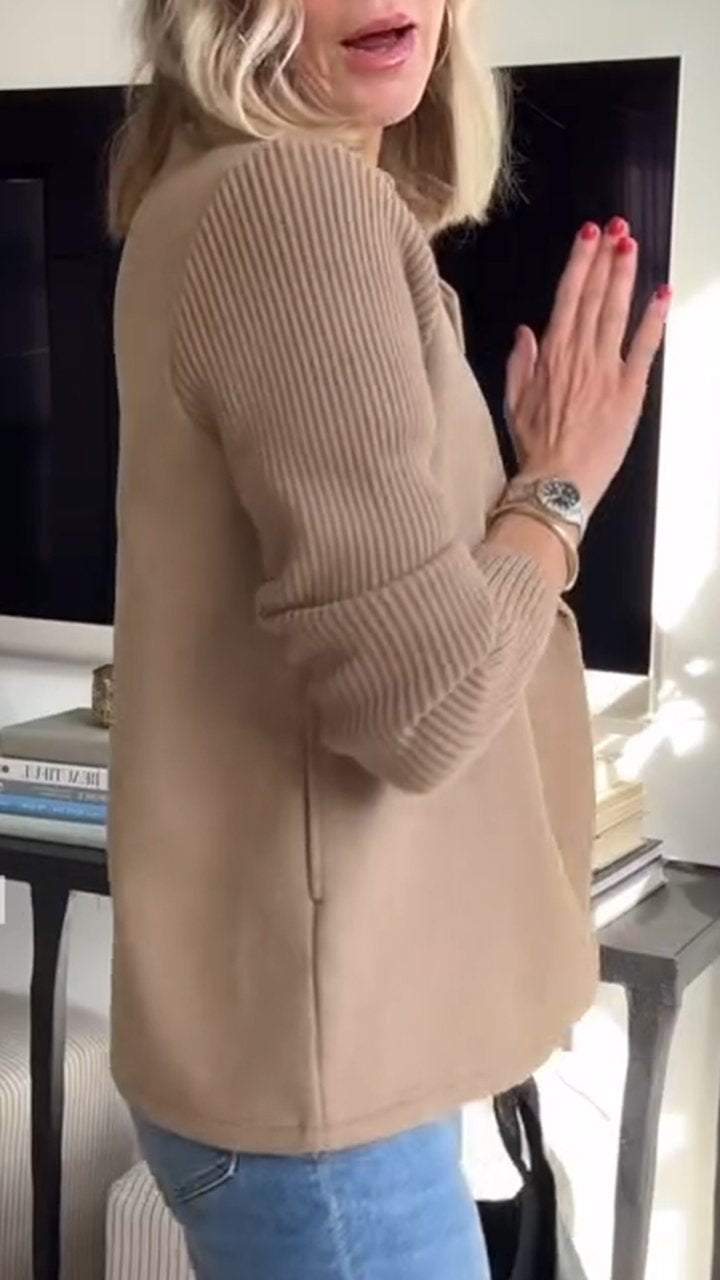 ROSE | ELEGANT GRACEFUL KNIT BLAZER WITH TUMMY COVERAGE