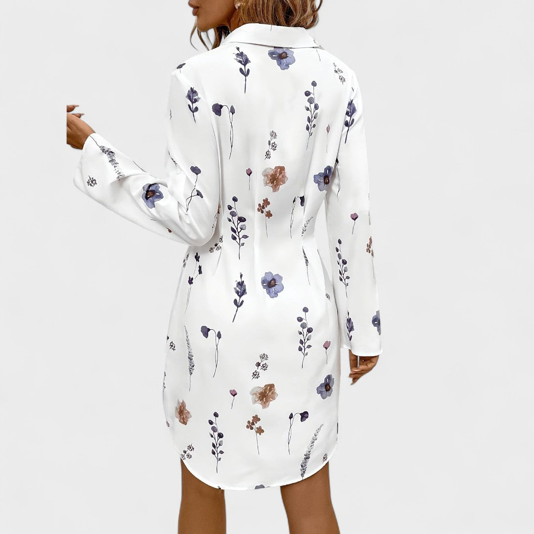 Noémia | Elegant Floral Shirt Dress