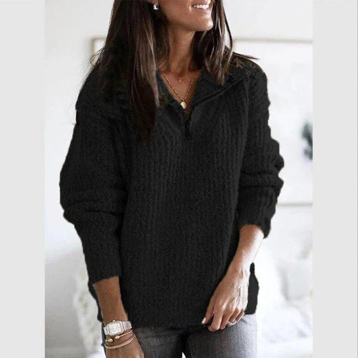 Chloe - Zipper Sweater In Various Colors For A Cozy Day