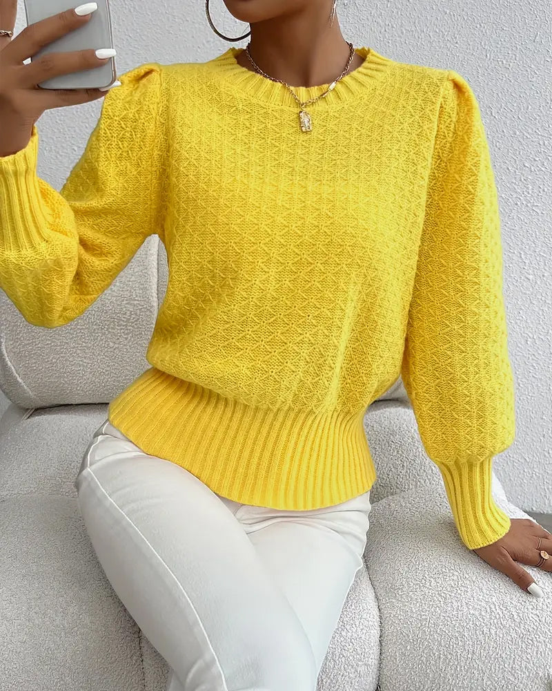 WENDY | ELEGANT RELAXED-FIT CREWNECK PULLOVER