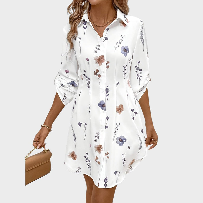 Noémia | Elegant Floral Shirt Dress