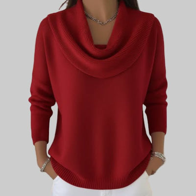 ANGELINE | ELEGANT SOFT COWL NECK SWEATER