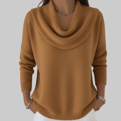 ANGELINE | ELEGANT SOFT COWL NECK SWEATER
