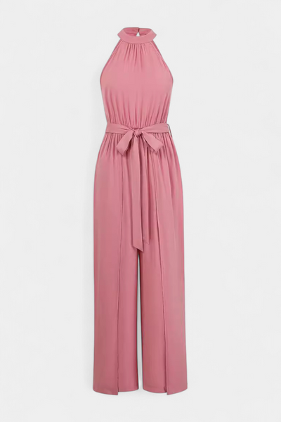 Nyree Asymmetric Jumpsuit with Cut-Out and Tie Sleeve